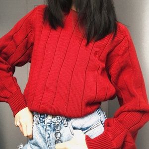 Nautica Red Thrifted Sweater